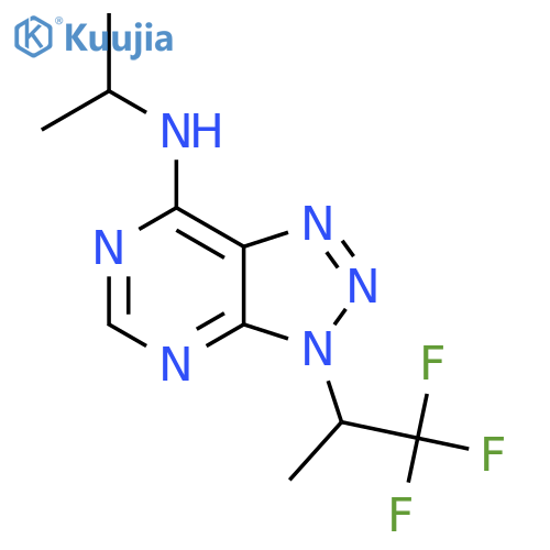 N-(propan-2-yl)-3-(1,1,1-trifluoropropan-2-yl)-3H-1,2,3triazolo4,5-dpyrimidin-7-amine structure