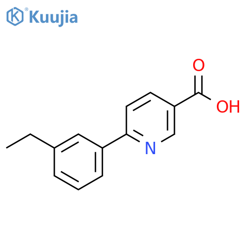 6-(3-Ethylphenyl)pyridine-3-carboxylic acid structure
