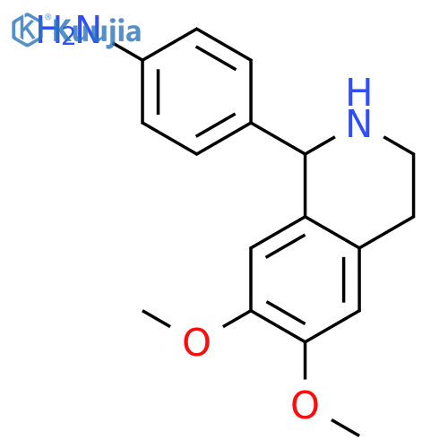Benzenamine,4-(1,2,3,4-tetrahydro-6,7-dimethoxy-1-isoquinolinyl)- structure