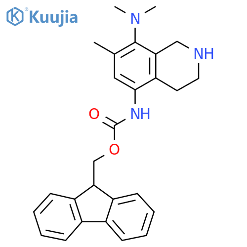 9H-fluoren-9-ylmethyl N-8-(dimethylamino)-7-methyl-1,2,3,4-tetrahydroisoquinolin-5-ylcarbamate structure