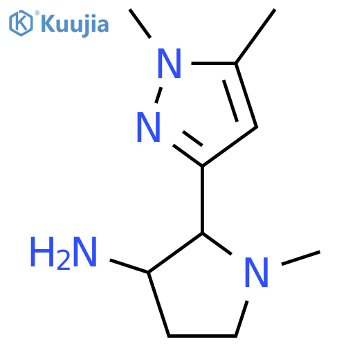 2-(1,5-dimethyl-1H-pyrazol-3-yl)-1-methylpyrrolidin-3-amine structure