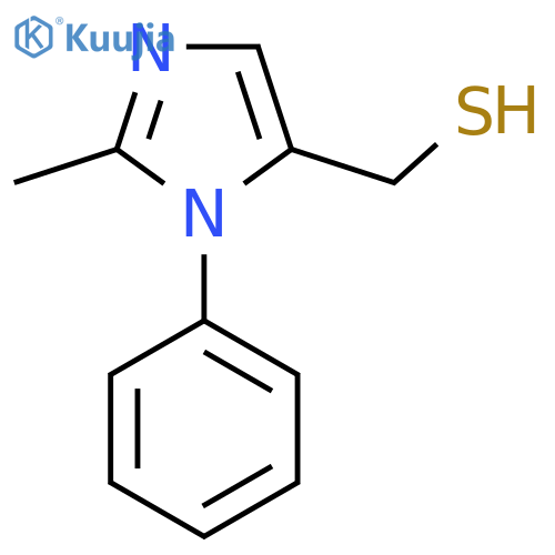 (2-methyl-1-phenyl-1H-imidazol-5-yl)methanethiol structure