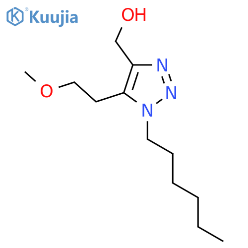 1-hexyl-5-(2-methoxyethyl)-1H-1,2,3-triazol-4-ylmethanol structure