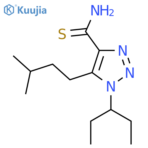 5-(3-methylbutyl)-1-(pentan-3-yl)-1H-1,2,3-triazole-4-carbothioamide structure