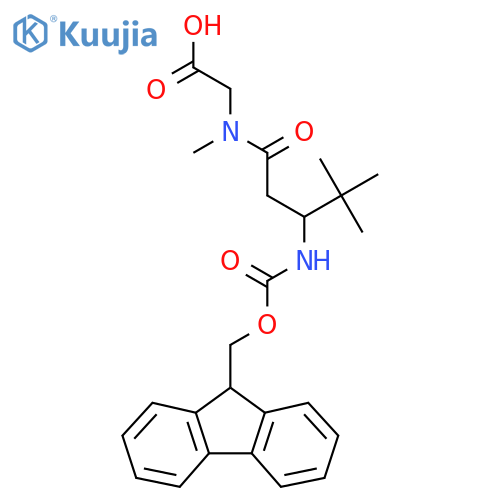2-3-({(9H-fluoren-9-yl)methoxycarbonyl}amino)-N,4,4-trimethylpentanamidoacetic acid structure