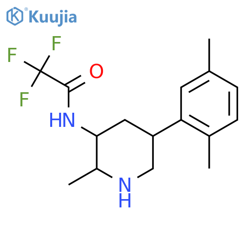 N-5-(2,5-dimethylphenyl)-2-methylpiperidin-3-yl-2,2,2-trifluoroacetamide structure