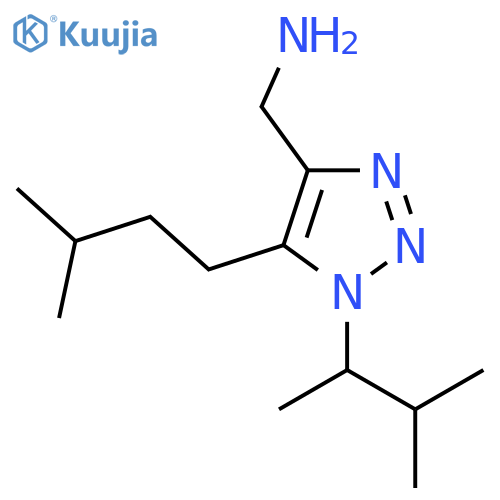 1-(3-methylbutan-2-yl)-5-(3-methylbutyl)-1H-1,2,3-triazol-4-ylmethanamine structure