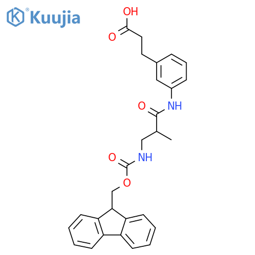 3-{3-3-({(9H-fluoren-9-yl)methoxycarbonyl}amino)-2-methylpropanamidophenyl}propanoic acid structure