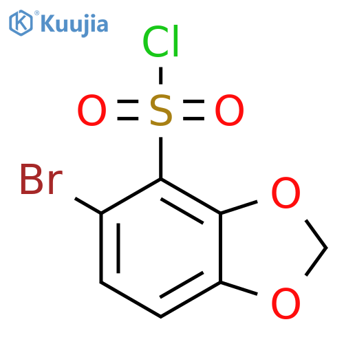 5-bromo-1,3-dioxaindane-4-sulfonyl chloride structure