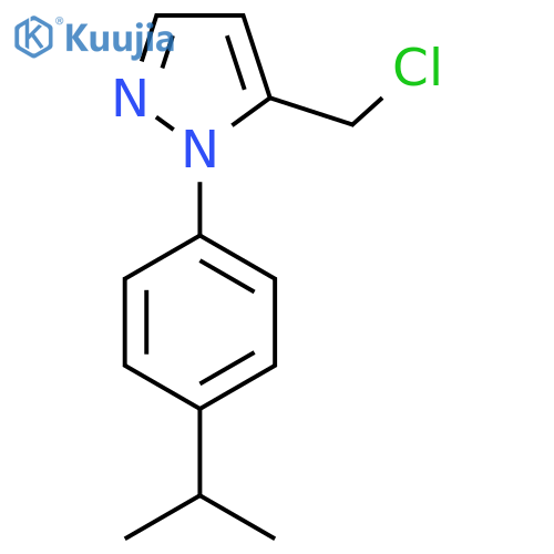 5-(chloromethyl)-1-4-(propan-2-yl)phenyl-1H-pyrazole structure