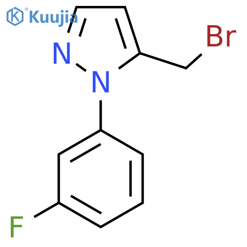 5-(bromomethyl)-1-(3-fluorophenyl)-1H-pyrazole structure