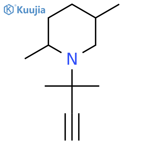 2,5-dimethyl-1-(2-methylbut-3-yn-2-yl)piperidine structure