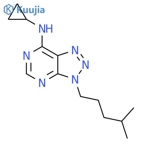 N-cyclopropyl-3-(4-methylpentyl)-3H-1,2,3triazolo4,5-dpyrimidin-7-amine structure