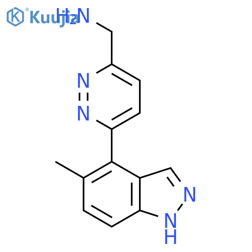 6-(5-methyl-1H-indazol-4-yl)pyridazin-3-ylmethanamine structure