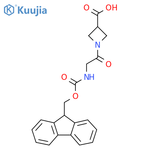 1-2-({(9H-fluoren-9-yl)methoxycarbonyl}amino)acetylazetidine-3-carboxylic acid structure