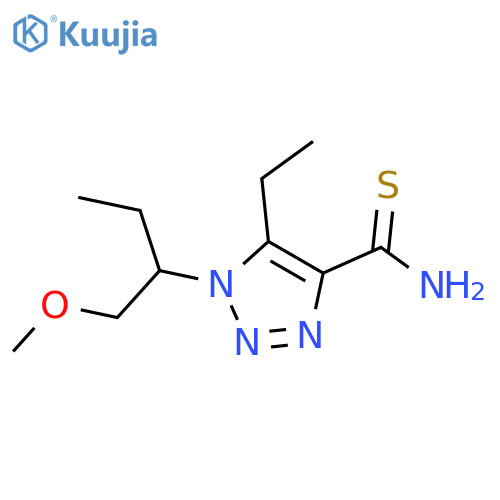5-ethyl-1-(1-methoxybutan-2-yl)-1H-1,2,3-triazole-4-carbothioamide structure