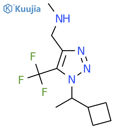 {1-(1-cyclobutylethyl)-5-(trifluoromethyl)-1H-1,2,3-triazol-4-ylmethyl}(methyl)amine structure