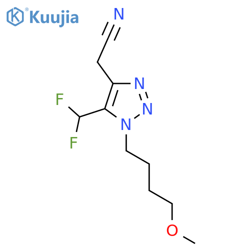 2-5-(difluoromethyl)-1-(4-methoxybutyl)-1H-1,2,3-triazol-4-ylacetonitrile structure