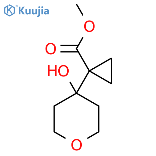 Methyl 1-(4-hydroxyoxan-4-yl)cyclopropane-1-carboxylate structure