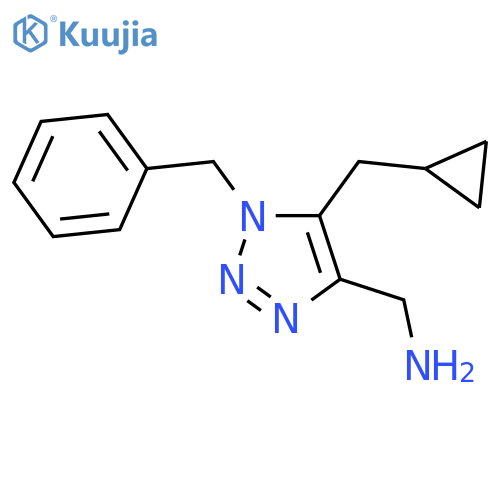 1-benzyl-5-(cyclopropylmethyl)-1H-1,2,3-triazol-4-ylmethanamine structure