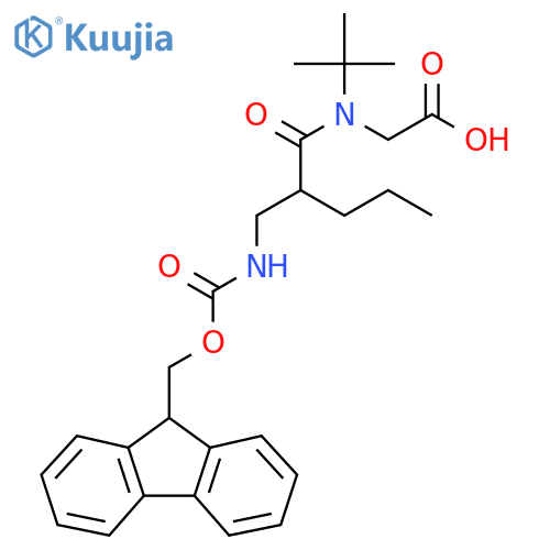 2-{N-tert-butyl-2-({(9H-fluoren-9-yl)methoxycarbonyl}amino)methylpentanamido}acetic acid structure