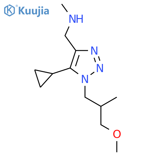 {5-cyclopropyl-1-(3-methoxy-2-methylpropyl)-1H-1,2,3-triazol-4-ylmethyl}(methyl)amine structure