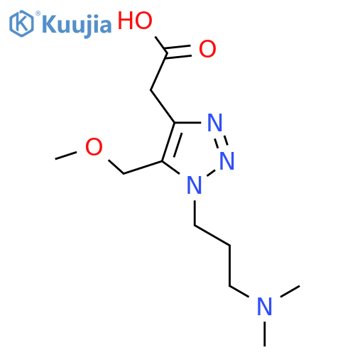 2-{1-3-(dimethylamino)propyl-5-(methoxymethyl)-1H-1,2,3-triazol-4-yl}acetic acid structure