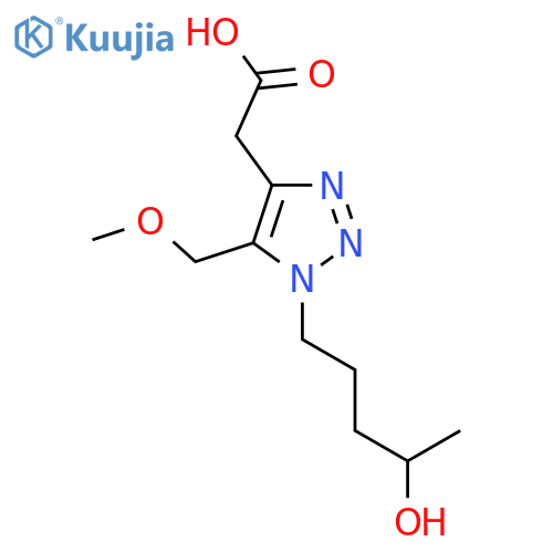 2-1-(4-hydroxypentyl)-5-(methoxymethyl)-1H-1,2,3-triazol-4-ylacetic acid structure