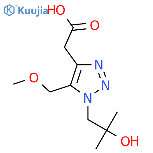 2-1-(2-hydroxy-2-methylpropyl)-5-(methoxymethyl)-1H-1,2,3-triazol-4-ylacetic acid structure
