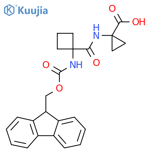 1-1-({(9H-fluoren-9-yl)methoxycarbonyl}amino)cyclobutaneamidocyclopropane-1-carboxylic acid structure