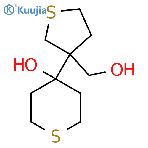 4-3-(hydroxymethyl)thiolan-3-ylthian-4-ol structure