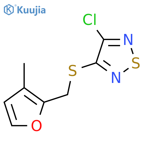 3-chloro-4-{(3-methylfuran-2-yl)methylsulfanyl}-1,2,5-thiadiazole structure