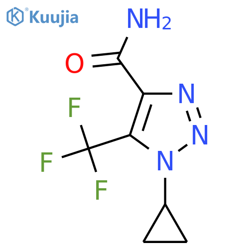 1-cyclopropyl-5-(trifluoromethyl)-1H-1,2,3-triazole-4-carboxamide structure