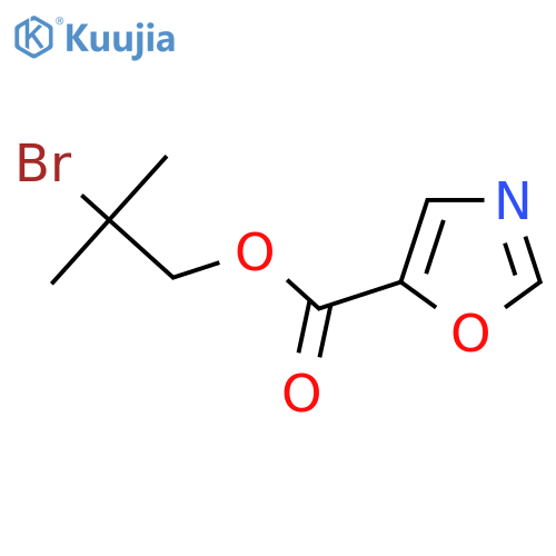 2-bromo-2-methylpropyl 1,3-oxazole-5-carboxylate structure