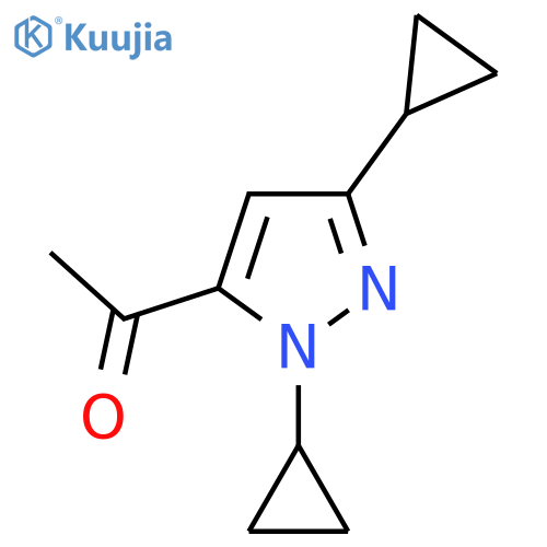 1-(1,3-dicyclopropyl-1H-pyrazol-5-yl)ethan-1-one structure