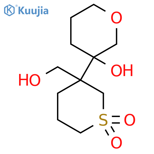 3-(Hydroxymethyl)-3-(3-hydroxyoxan-3-yl)-1lambda6-thiane-1,1-dione structure