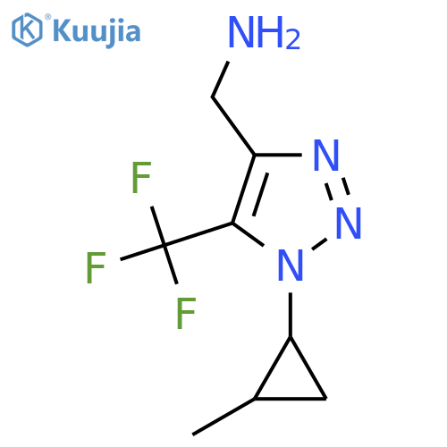 1-(2-methylcyclopropyl)-5-(trifluoromethyl)-1H-1,2,3-triazol-4-ylmethanamine structure