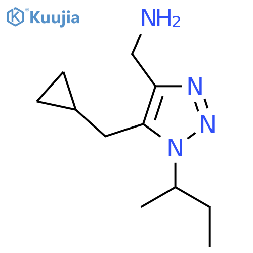 1-(butan-2-yl)-5-(cyclopropylmethyl)-1H-1,2,3-triazol-4-ylmethanamine structure