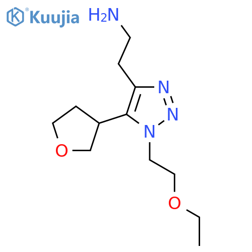 2-1-(2-ethoxyethyl)-5-(oxolan-3-yl)-1H-1,2,3-triazol-4-ylethan-1-amine structure