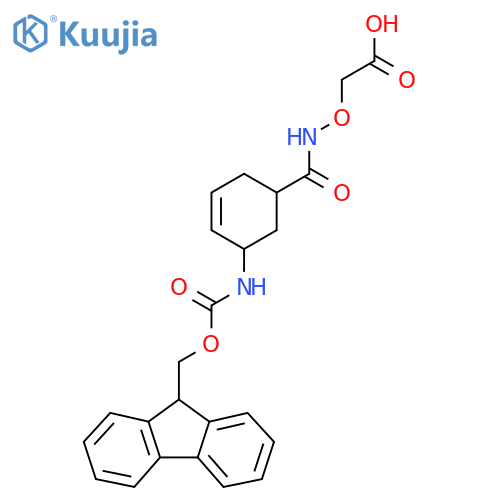 2-({5-({(9H-fluoren-9-yl)methoxycarbonyl}amino)cyclohex-3-en-1-ylformamido}oxy)acetic acid structure