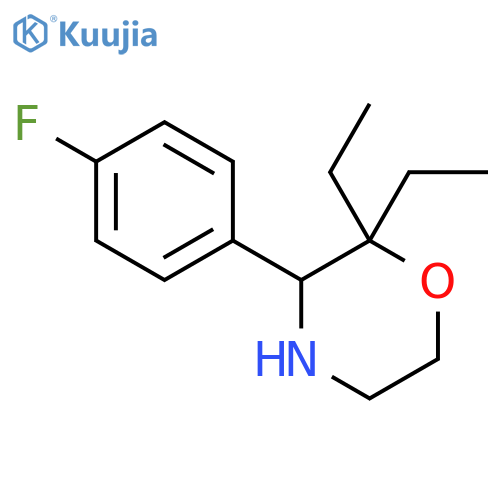 2,2-diethyl-3-(4-fluorophenyl)morpholine structure