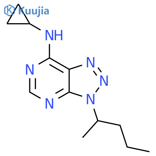 N-cyclopropyl-3-(pentan-2-yl)-3H-1,2,3triazolo4,5-dpyrimidin-7-amine structure