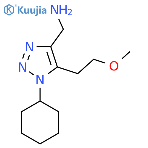 1-cyclohexyl-5-(2-methoxyethyl)-1H-1,2,3-triazol-4-ylmethanamine structure
