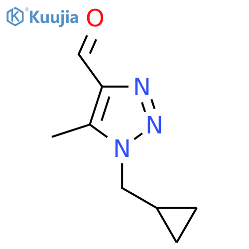 1-(cyclopropylmethyl)-5-methyl-1H-1,2,3-triazole-4-carbaldehyde structure