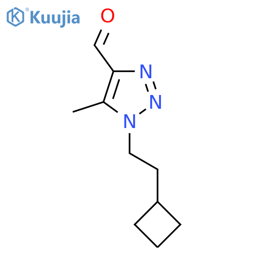 1-(2-cyclobutylethyl)-5-methyl-1H-1,2,3-triazole-4-carbaldehyde structure