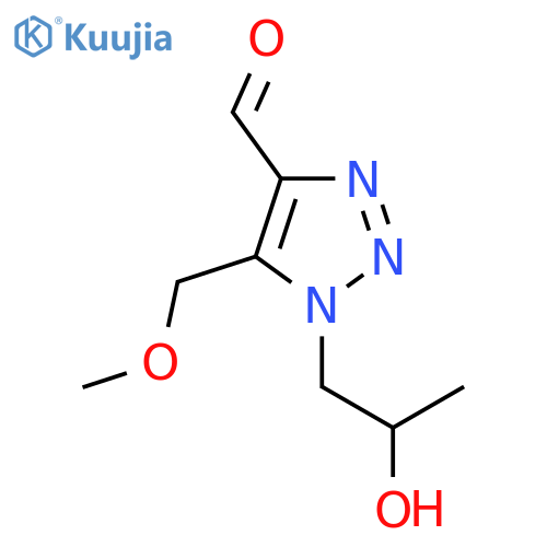 1-(2-hydroxypropyl)-5-(methoxymethyl)-1H-1,2,3-triazole-4-carbaldehyde structure