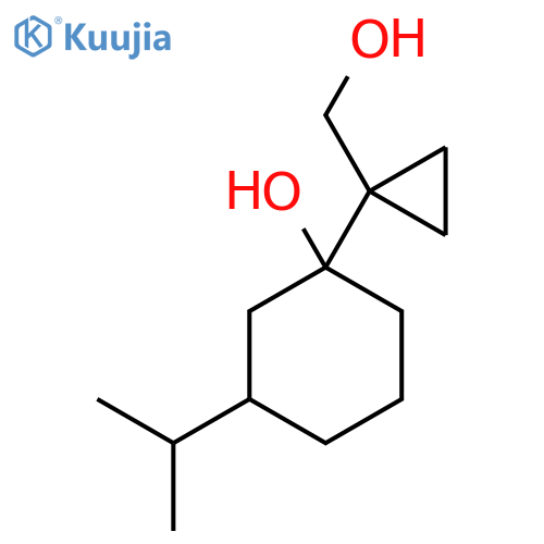 1-1-(hydroxymethyl)cyclopropyl-3-(propan-2-yl)cyclohexan-1-ol structure