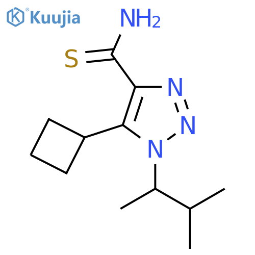 5-cyclobutyl-1-(3-methylbutan-2-yl)-1H-1,2,3-triazole-4-carbothioamide structure