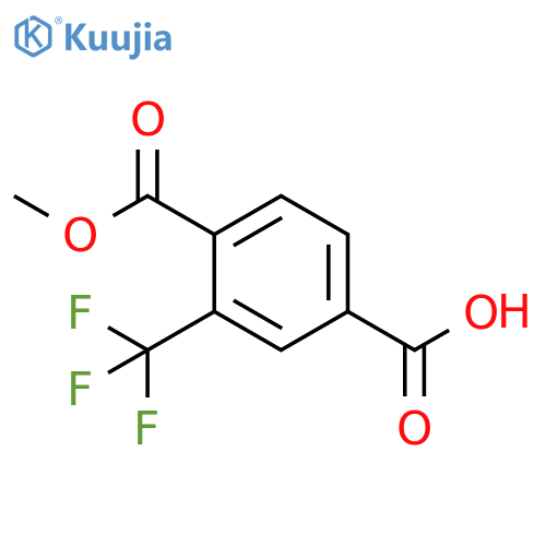 4-(methoxycarbonyl)-3-(trifluoromethyl)benzoic acid structure