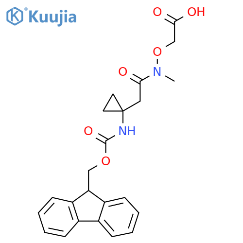 2-({2-1-({(9H-fluoren-9-yl)methoxycarbonyl}amino)cyclopropyl-N-methylacetamido}oxy)acetic acid structure